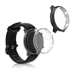 Set 2 Huse pentru Xiaomi Amazfit GTR 2 / Amazfit GTR 2e, kwmobile, Silicon, Negru / Transparent, 53907.04 foto