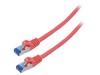 Patch cord S/FTP 6a 15m CCA LSZH roșu 26AWG, Lanberg