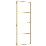 Cumpara ieftin Usa interior Slim auriu 76x201,5 cm sticla securizata/aluminiu