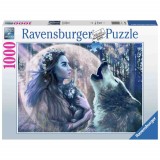 Puzzle Femeie Cu Lupi, 1000 Piese