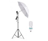 Cumpara ieftin Umbrela cu trepied reglabil 200 cm, bec 85W, Dactylion