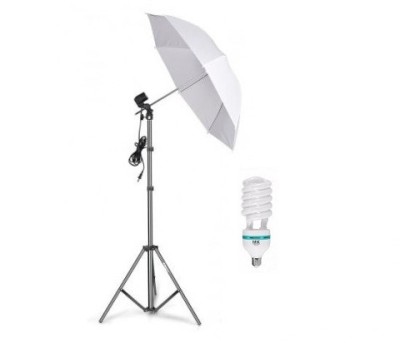 Umbrela cu trepied reglabil 200 cm, bec 85W foto