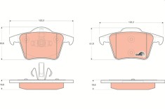 TRW GDB1566 COTEC set placute frana,frana disc