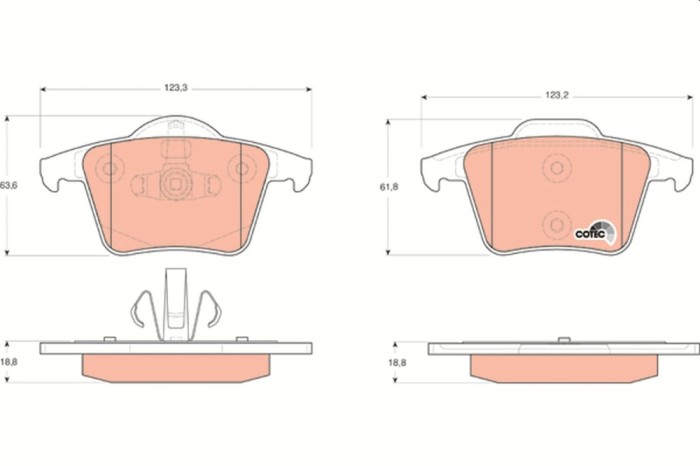 TRW GDB1566 COTEC set placute frana,frana disc