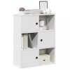 Biblioteca Gossi, Alb, 60x24x76.5 cm, Lemn Prelucrat, Rafturi Depozitare, Mobilier Living