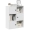 Gossi biblioteca, alb, 60x24x76,5 cm, lemn prelucrat