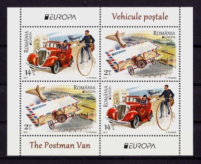 RO 2013 LP 1979a &amp;quot;Europa 2013 - Vehicule postale&amp;quot; , colita 558 II ,MNH foto