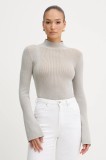 Silvian Heach pulover ANASI culoarea gri, light, cu turtleneck, GPA25251LU