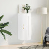 Dulap de perete, alb extralucios, 34,5x34x90 cm, lemn prelucrat GartenMobel Dekor, vidaXL
