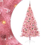 vidaXL Pom de Crăciun artificial pre-iluminat Roz 180 cm PVC 3397084