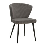 Cumpara ieftin Scaun Mattia material textil picior metalic antracit - negru 55x53x80cm