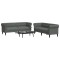 Gossi set de canapele, 2 piese, gri inchis, material textil