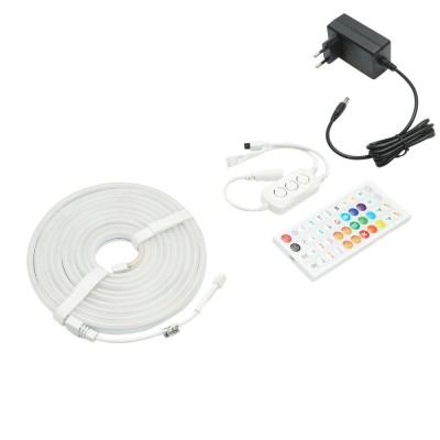 Banda LED 3m RGBIC smart, 24V DC, bluetooth, telecomanda, aplicatie SurpLife IP65 Breckner Germany foto