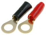 Terminal Inelar M8 16mm2 Aurit Izolat Negru/Roșu 20 Bucăți