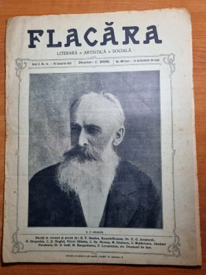 flacara 19 ianuarie 1913-manuscrie inedite a lui hasdeu,activitate spiru haret foto