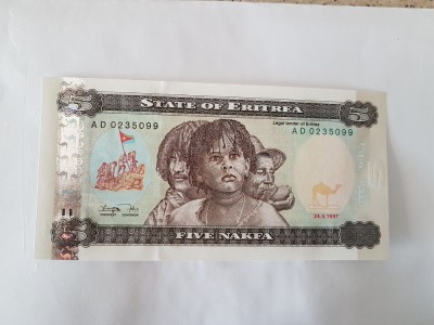 Eritrea 5 Nafka 1997 Noua foto