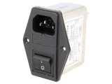 Conector Alimentare AC 4A 250VAC IEC 60320 FYQ04A1