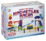 Set de constructie, Magnetiles, Racer, 65 piese
