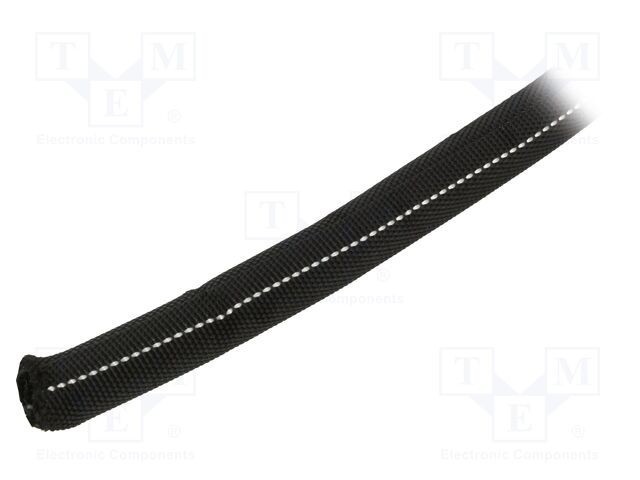 Tresă &Oslash;tresă: 38&divide;50mm PET,poliester neagră -50&divide;125&deg;C crestată