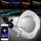 Set Fir Neon RGB 6 metri control prin aplicatie, Universal