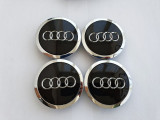 Capace jante aliaj Audi diametru 69 mm set 4 bucati cod 4B0 601 170A negre/gri