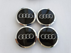 Capace jante aliaj Audi diametru 69 mm set 4 bucati cod 4B0 601 170A negre/gri foto