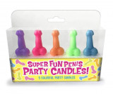 Set 5 Lumanari Super Fun Penis, Mix Culori