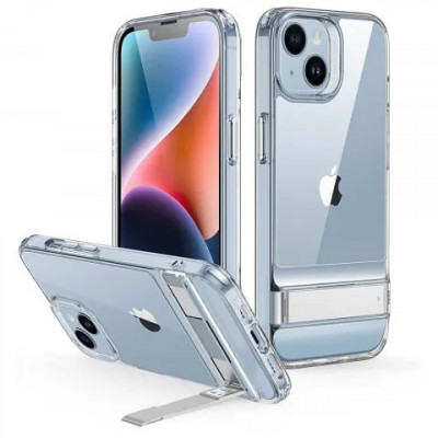 Husa antisoc Apple iPhone 14 Plus ESR Air Shield Boost Kickstand Transparenta foto