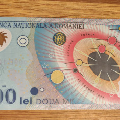 Romania bancnota 2000 lei 1999 eclipsa -mokazie- la cumparaturi de peste 200 lei