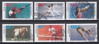 Germania 1984 - Jocurile Olimpice de la Calgary si Seul, 2 serii, Stampilat foto