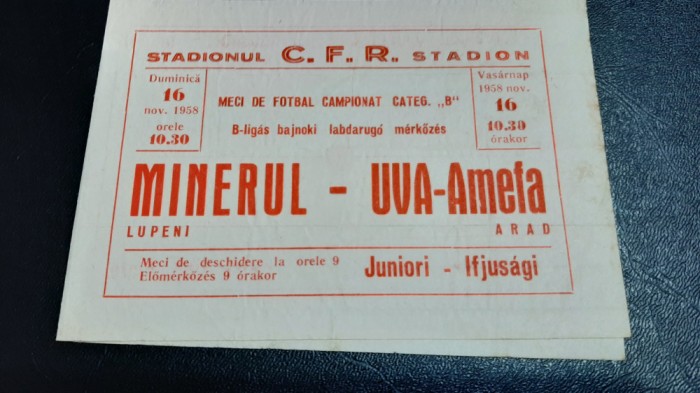 program UVA-AMEFA ARAD - MINERUL LUPENI