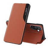 Husa Samsung Galaxy A27 5G Eco Leather View flip tip carte, portocaliu