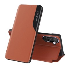 Husa pentru Samsung Galaxy A27 5G Eco Leather View flip tip carte, portocaliu