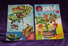 Kitty kids Knax - lot 2 reviste benzi desenate copii germana 1970 1980 comics