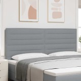 Tăblie cu design liniar gri deschis 200 cm țesătură