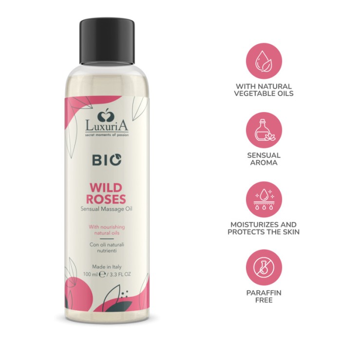 Ulei masaj Luxuria Bio Wild Roses 100ml
