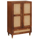 vidaXL Șifonier &Icirc;nalt Maro 60 x 33,5 x 100 cm Lemn de mango solid 4018910