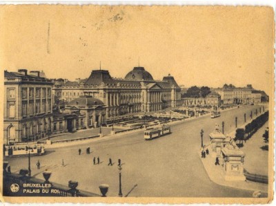 AD 948 C. P. VECHE - BRUXELLES -PALAIS DU ROI -BELGIA - 1936 SPITALUL MILITAR foto