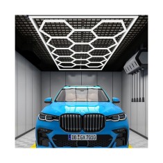 Set lumini LED hexagonale 615W 6000K alb rece pentru tavan garaj/atelier/showroom Cod: HEX1