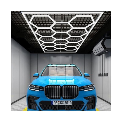 Set lumini LED hexagonale 615W 6000K alb rece pentru tavan garaj/atelier/showroom Cod: HEX1 foto