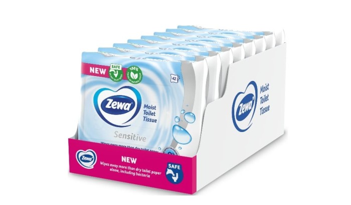 Hartie igienica umeda Zewa Sensitive, 8 pachete cu 42 buc.