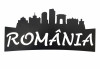 Sigla metalica Romania cu suport