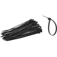Coliere din plastic, negre, 2.5 x 150 mm, 100 buc / set