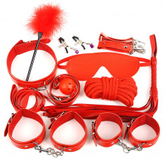 Set BDSM Sublime Surrender, 10 Piese, Rosu, Guilty Toys