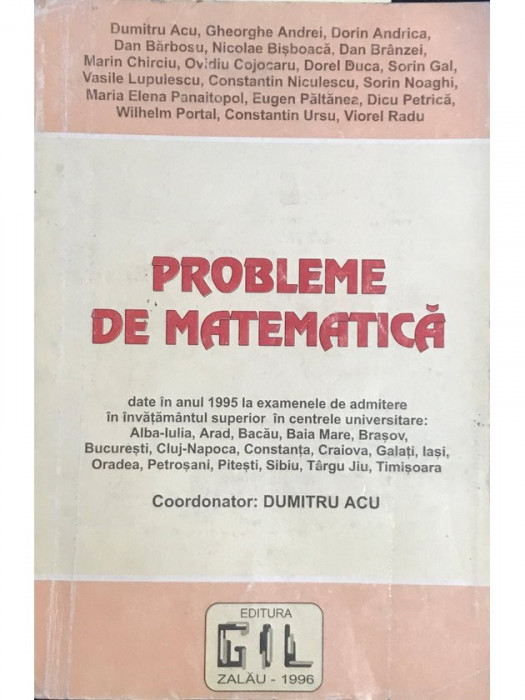 Dumitru Acu - Probleme de matematică (editia 1996)