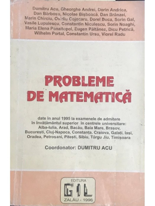 Dumitru Acu - Probleme de matematica (Editia: 1996)