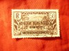 Timbru Africa Ecuatoriala Franceza 1936- supratipar pe suport Moyen Congo , 50c, Stampilat