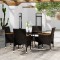 vidaXL Set mobilier bistro grădină 3 piese negru poliratan și sticlă 3095904