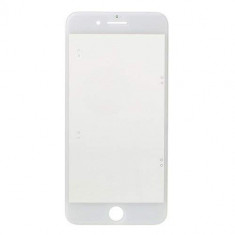 Geam iPhone 7 Plus Cu Rama si Adeziv Sticker Alb foto