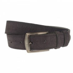Curea barbati, casual-eleganta, din piele naturala intoarsa, latime 3.5 cm, gri - CL002